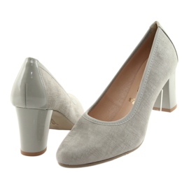 Arka Ark pumpar kvinnor läder flexibel sula 5137 grå 4