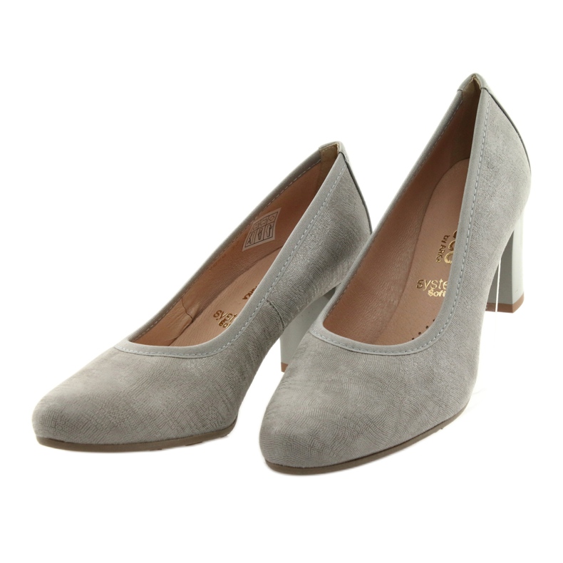 Arka Ark pumpar kvinnor läder flexibel sula 5137 grå 3