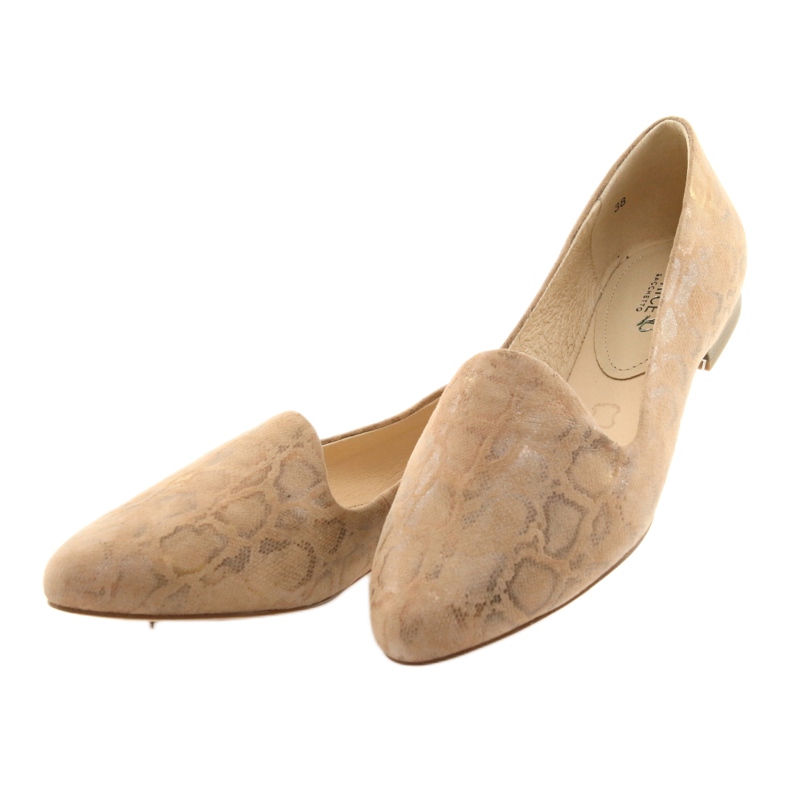 Lordsy ballerinor för kvinnor läder Caprice 24203 beige 3