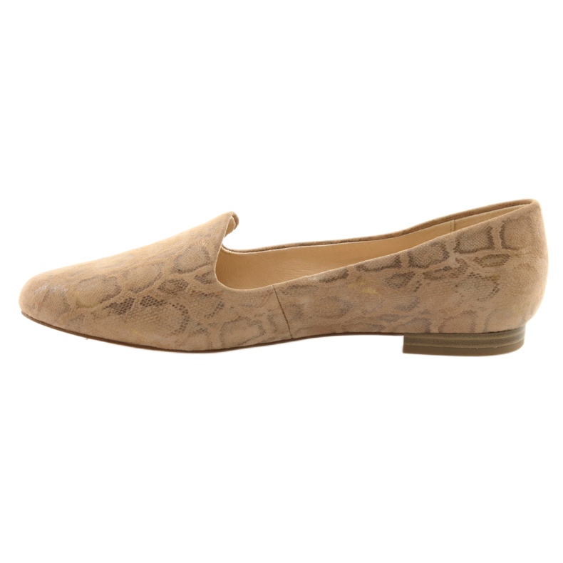Lordsy ballerinor för kvinnor läder Caprice 24203 beige 2