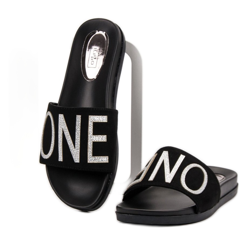 Filippo Black One Tofflor svart 1