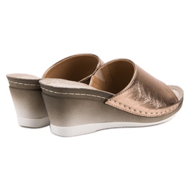 VINCEZA Sandaler med kil gyllene 2