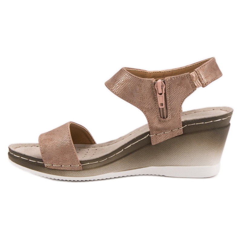 VINCEZA Sandaler med kil rosa 2