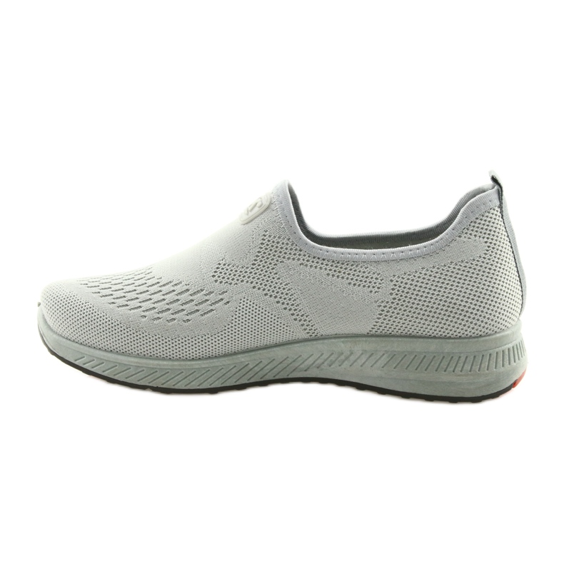 Grå Slip Grå Sportskor DK SA089 röd 2