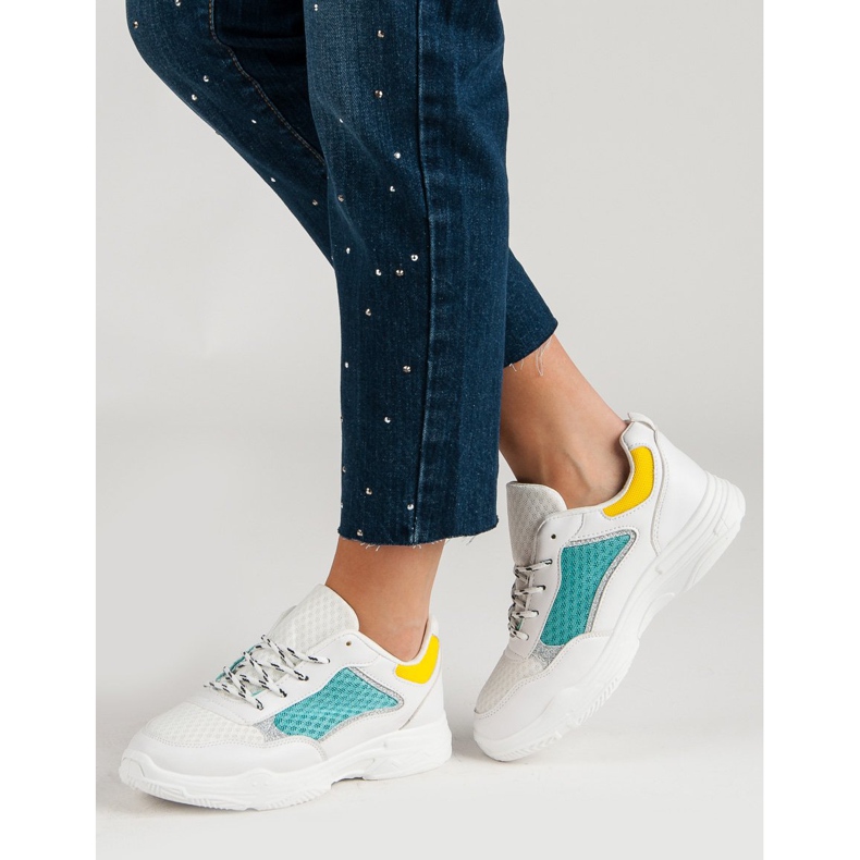 Bekväma sportskor vit mångfärgad 2