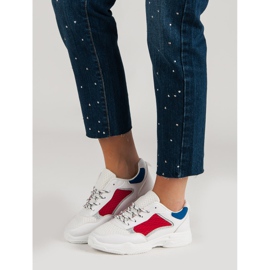 Bekväma sportskor vit mångfärgad 1