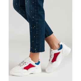 Bekväma sportskor vit mångfärgad 2