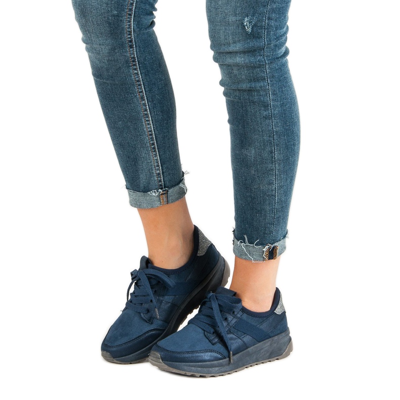 Ideal Shoes Slip-on sportskor blå 1