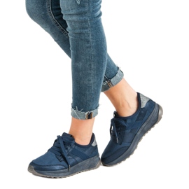 Ideal Shoes Slip-on sportskor blå 2