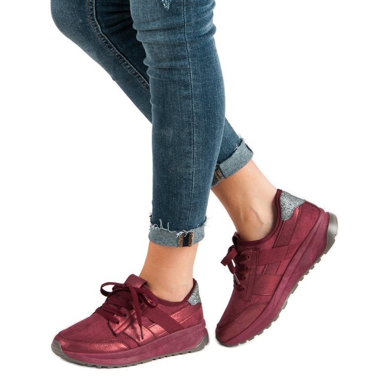 Ideal Shoes Slip-on sportskor röd 2