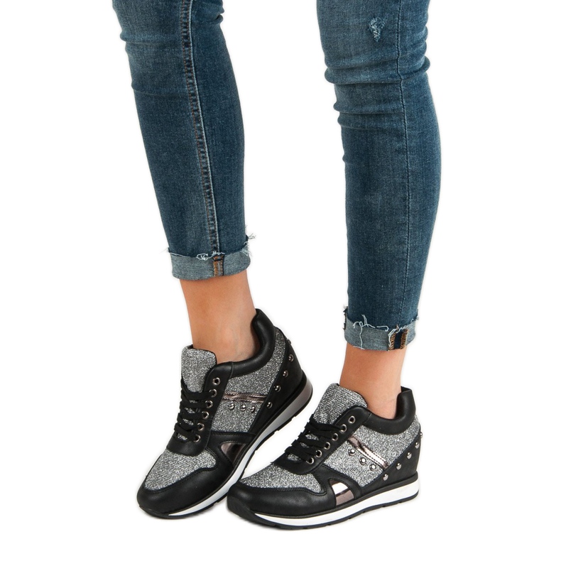 Cm Paris Svarta sneakers med strass 1