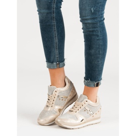 Cm Paris Gyllene sneakers med strass 1