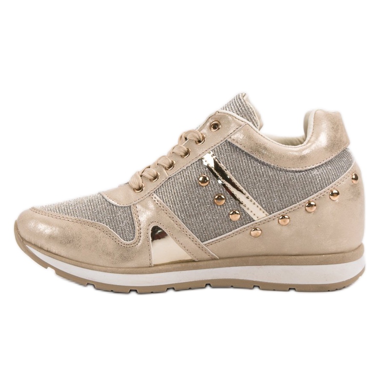 Cm Paris Gyllene sneakers med strass 2