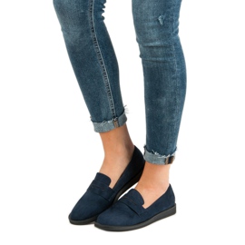 Best Shoes Marinblå casual loafers 1