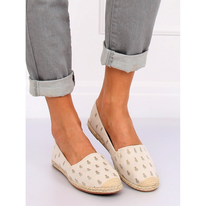 Espadriller med ananas beige 68-82 Beige 2
