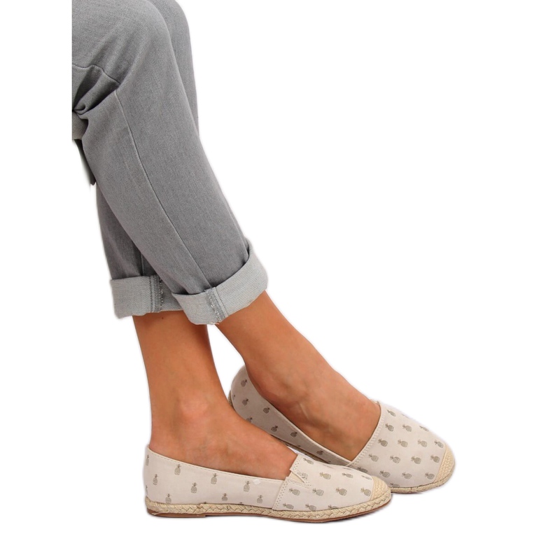 Espadriller med ananas beige 68-82 Beige 1