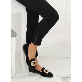 Svart sammet loafers F1048 Black II-GAT 1