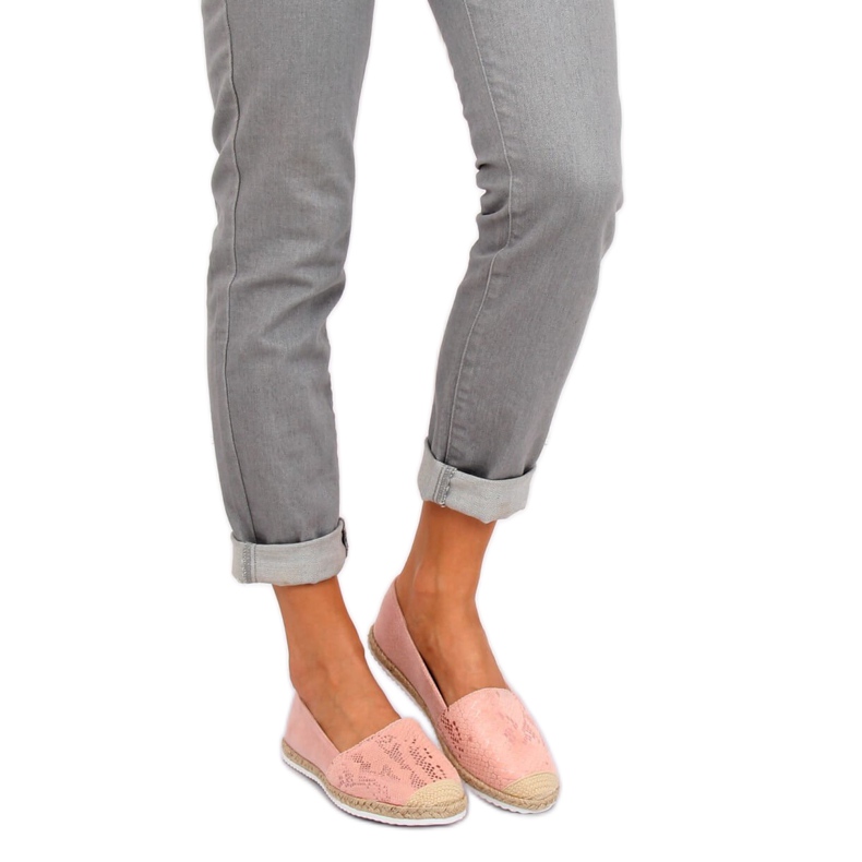 Espadrilles rosa ormskinn 68-64 Rosa 2