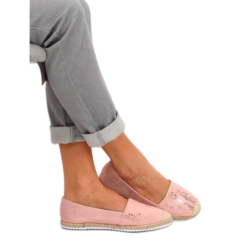 Espadrilles rosa ormskinn 68-64 Rosa 1