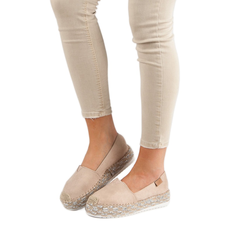 Forever Folie Beige Espadrilles på plattformen 1