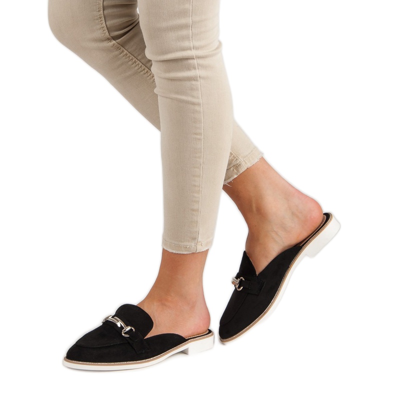 Eleganta tofflor för kvinnor svart 2