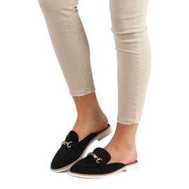 Eleganta tofflor för kvinnor svart 1