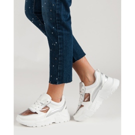 Transparenta sneakers på plattformen vit 1