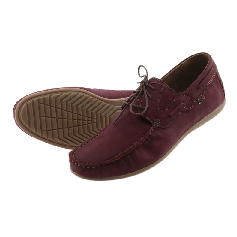 Riko 684 burgundy snörda loafers mångfärgad 5