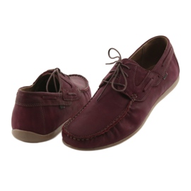 Riko 684 burgundy snörda loafers mångfärgad 4