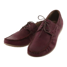 Riko 684 burgundy snörda loafers mångfärgad 3