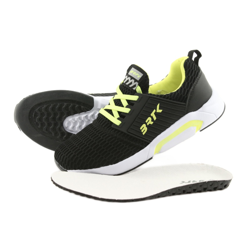 Bartek 55110 Svarta slip-on sportskor gul 5