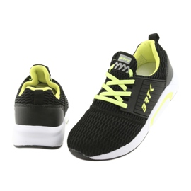 Bartek 55110 Svarta slip-on sportskor gul 4