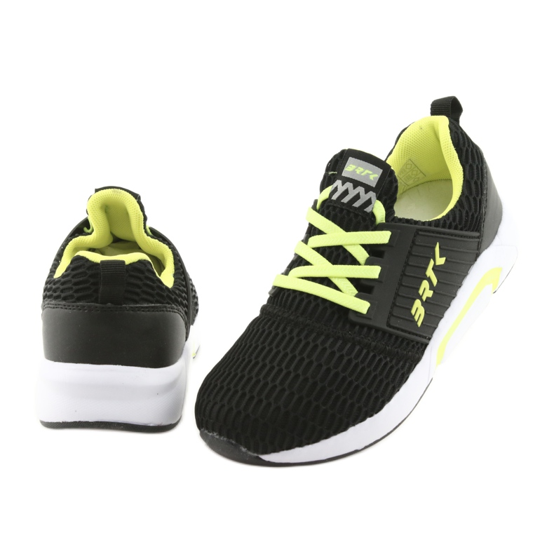 Bartek 55110 Svarta slip-on sportskor gul 4