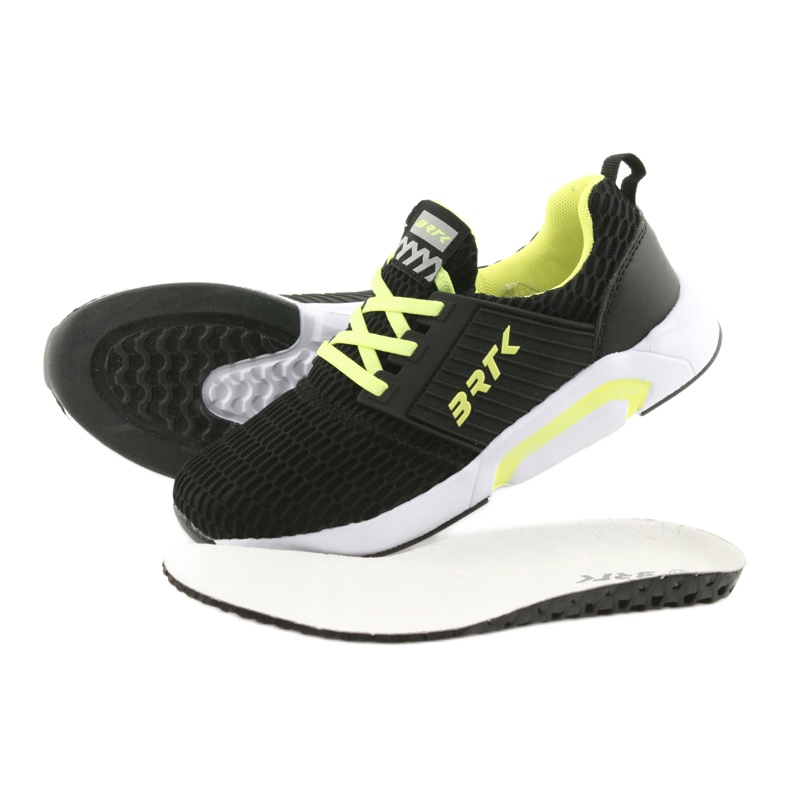 Bartek 58110 Svarta slip-on sportskor gul 5