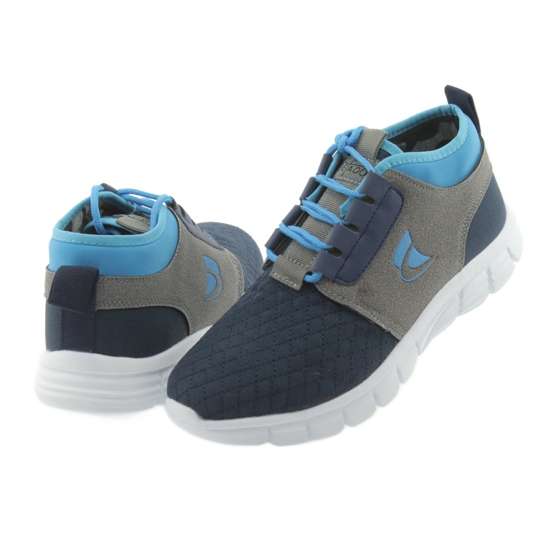 Befado barnskor upp till 23 cm 516Y035 blå grå marinblå 4