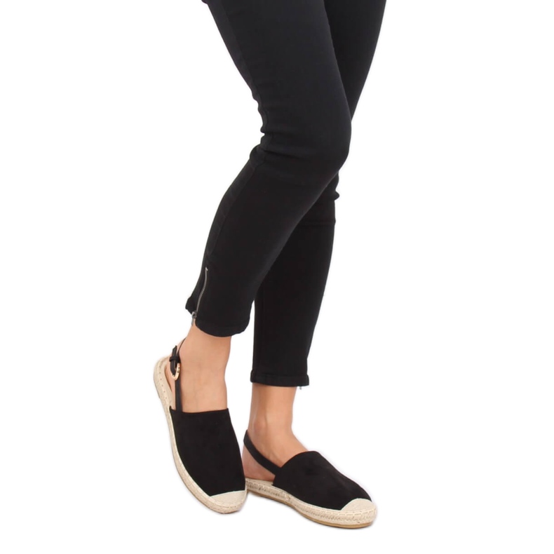 Svart Espadrilles med öppen häl svart HH-119 Svart 1