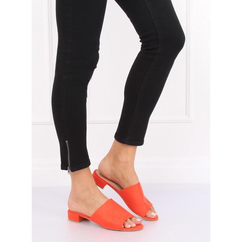 Orange orange tofflor för kvinnor 1
