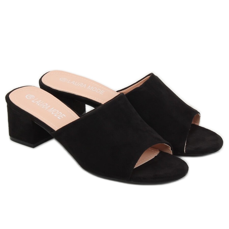 Svarta höga klackar QL-89 Svart 2