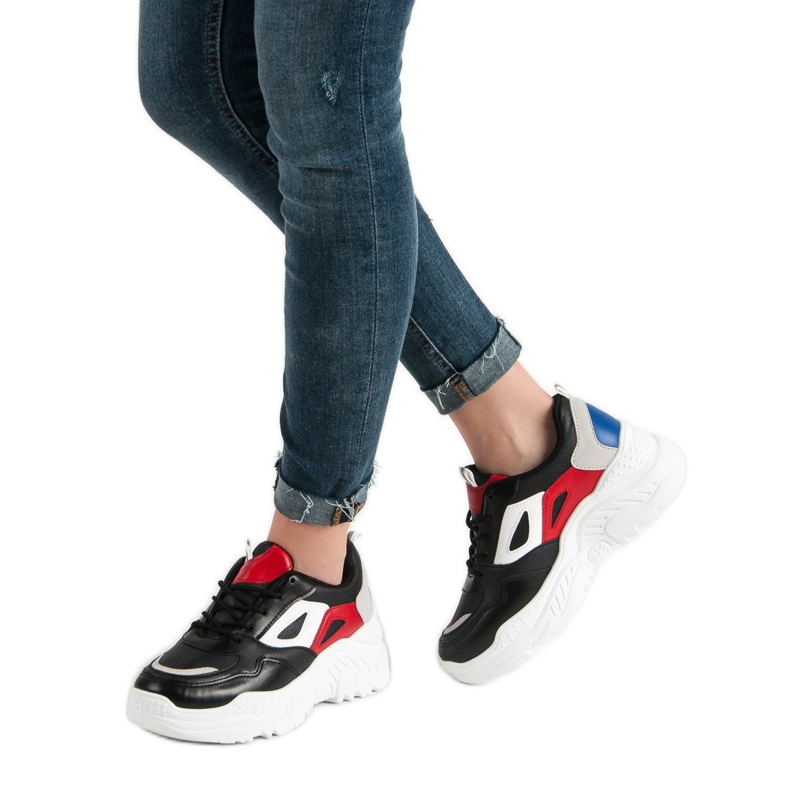 Sneakers på plattformen svart 2