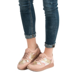 Seastar Sportskor med paljetter rosa 2