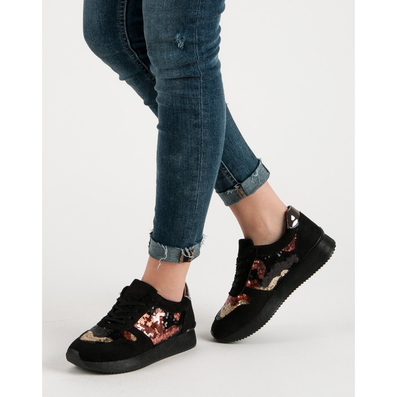 Seastar Sportskor med paljetter svart 2