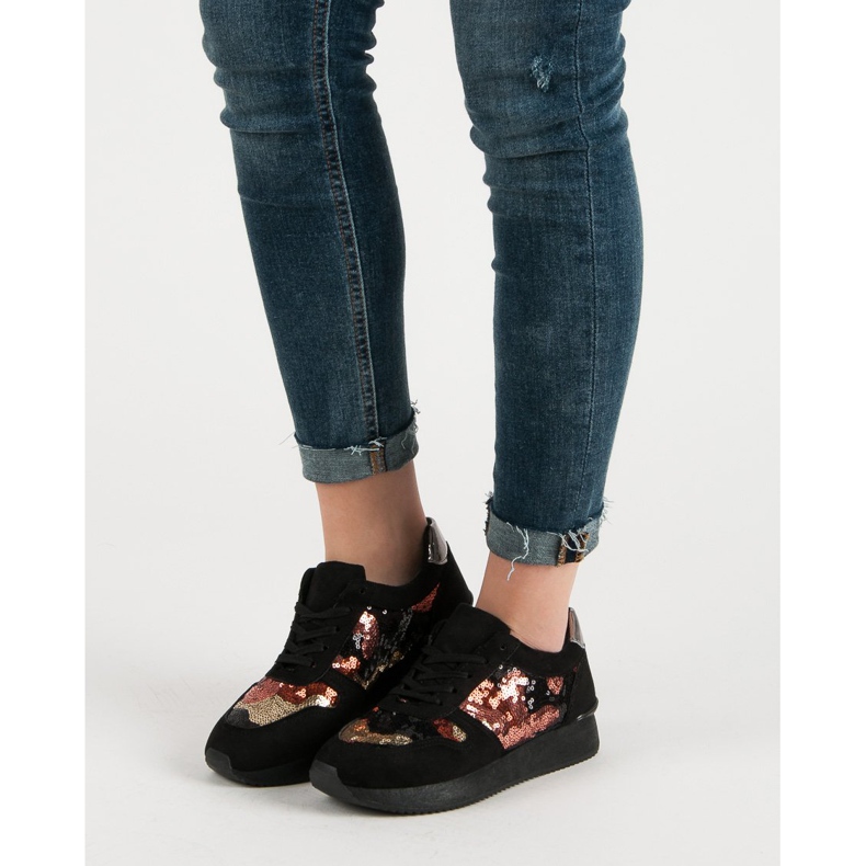 Seastar Sportskor med paljetter svart 1