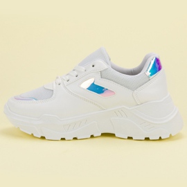 Vita sneakers med Holo -effekt 1
