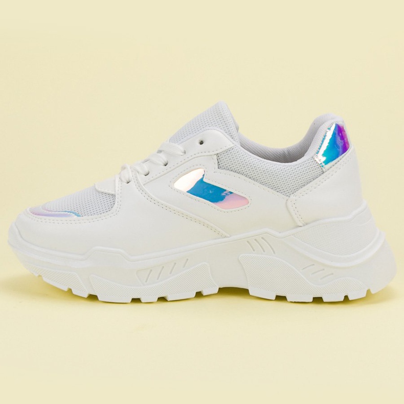 Vita sneakers med Holo -effekt 1