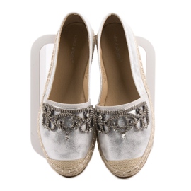Ideal Shoes Silver Espadriller med prydnader grå 1