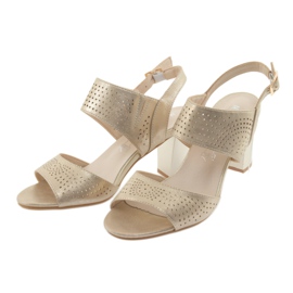 M.Daszyński Sandaler i innersula i Daszyński -läder gul 3 M.Daszyński Sandaler i innersula i Daszyński -läder gul 3