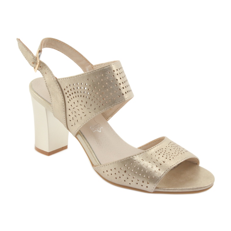 M.Daszyński Sandaler i innersula i Daszyński -läder gul 1 M.Daszyński Sandaler i innersula i Daszyński -läder gul 1