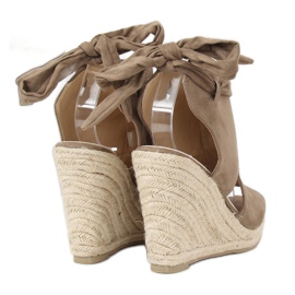 Gröna espadriller på kilar LM-023 Grön mångfärgad 1