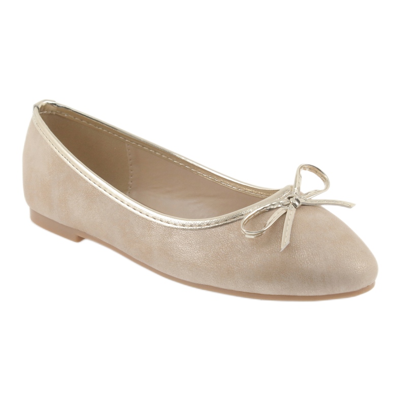 American Club LU17 beige ballerinor för tjejer gyllene 1