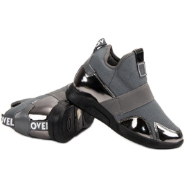 Wedge Slip-On Sneakers grå 4